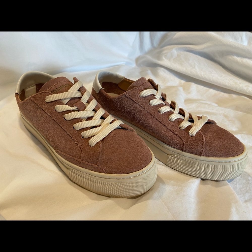 Soludos Ibiza Platform Sneaker in Mauve Suede